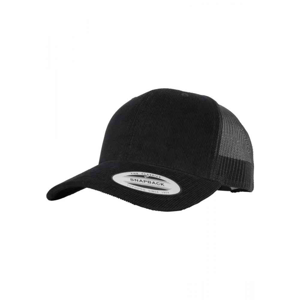 Flexfit - Corduroy Retro Trucker black one size Trucker pet - Zwart